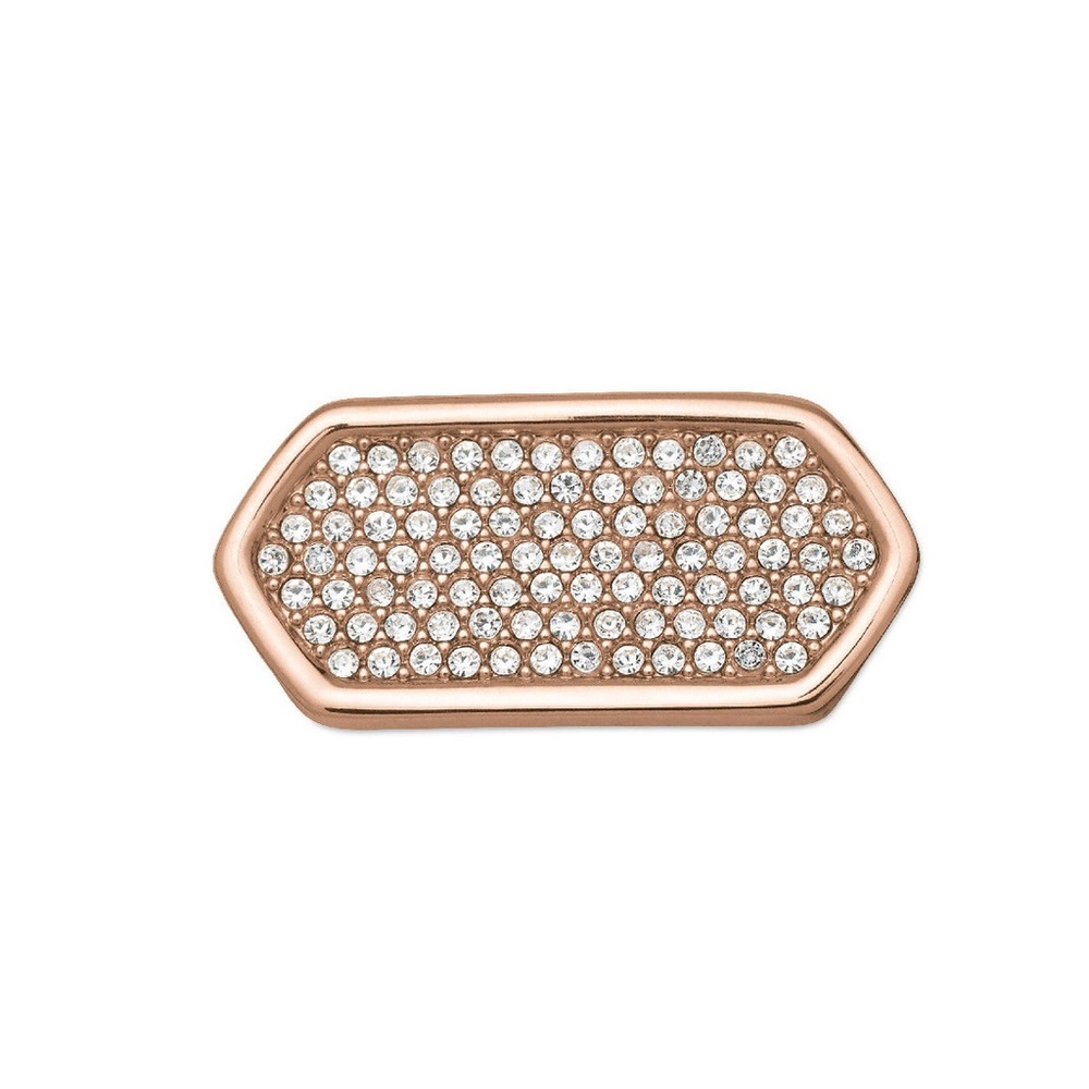 NWT KEEP COLLECTIVE Pavé Geo Bar Rose Gold Charm